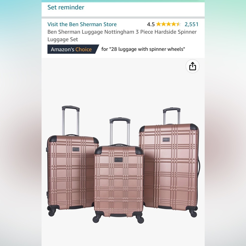Ben Sherman 3 piece luggage set